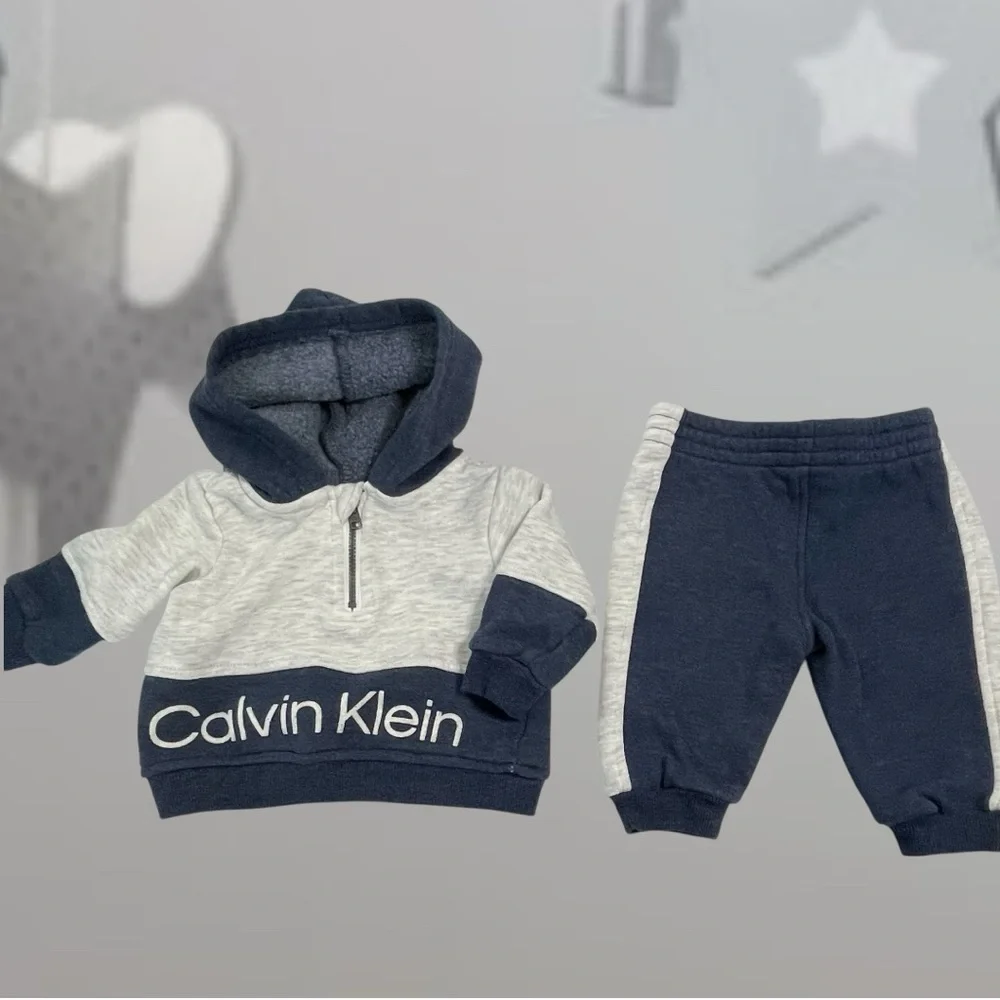 Calvin Klein Navy and Gray Baby Set - Picture 6 of 12